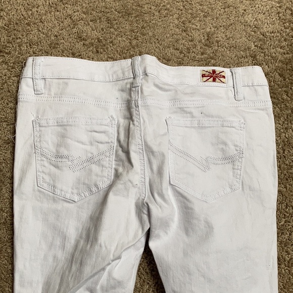 White Distressed Skinny Jeans - Picture 3 of 3